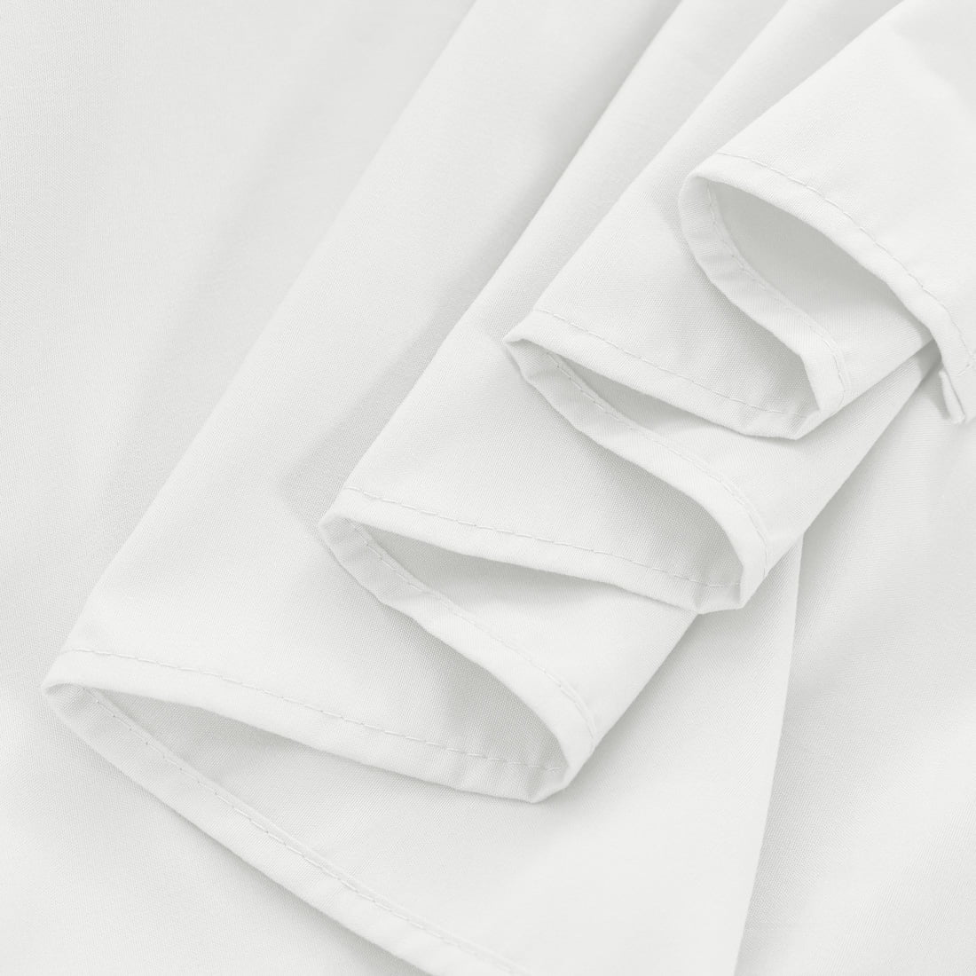 Unique Bargains Solid Pleated Ruffle Bed Skirt 14" Drop Queen White