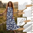 thumbnail image 7 of FOR U DESIGNS Tropical Hibiscus Monstera Print Matchable Couple Outfits Hawaiian Button Down Shirt or Sleeveless Sundress with Pockets Fashion Matching Clothes for Beach Parties, 7 of 7