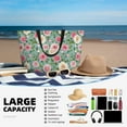 thumbnail image 5 of Fuzoiu Rose Flowers Print Waterproof Beach Tote Bag for Women Girls with Zipper,Sandproof Pool Swim Bag,Large Capacity Beach Travel Bag for Pool Swim Travel Everyday, 5 of 7