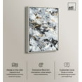 thumbnail image 2 of Ivory Gleam Canvas Black Paint Abstract by Art Remedy, Silver Frame, 36" x 54", 2 of 7