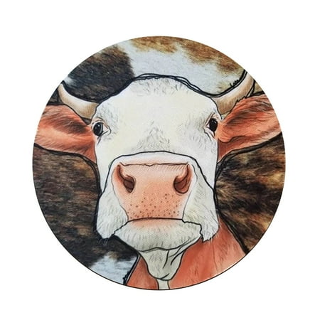 

Cow Desktop Tea Cup Mat Desktop Decoration Ornament Cork Place Mats Indoor Dining
