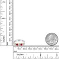 thumbnail image 6 of Gem Stone King 10K Two Tone Gold Lab Grown Diamond and Red Created Ruby Wedding-Bands Ring for Women | 1.01 Cttw | Round 3.5MM | Gemstone April Birthstone | Size 8, 6 of 6