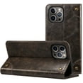 thumbnail image 3 of Compatible with iPhone 12 Pro Max Leather Case,  for iPhone 12 Pro Max Wallet Folio Case with  Closure Kickstand Card Slots Flip Book Cover for iPhone 12 Pro Max 6.7 inch, 3 of 12