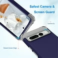 thumbnail image 4 of Jiahe Cover For Google Pixel 7 Pro 6.7 inch 3 in1 Rugged Shockproof Heavy Duty Silicone Bumper Hard PC Phone Protection Case,Darkblue, 4 of 6