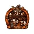 thumbnail image 2 of Halloween 2D Wooden Decoration, Ghost Pumpkin Cafe Tabletop Decor with Spooky Tavern Scene Design, Halloween Home Decor for Shelf Mantel Desk Display, Fall Decor and Seasonal Home Decorations, 2 of 5