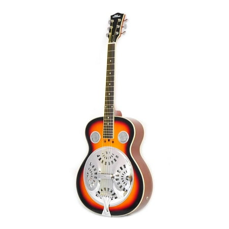 - Pyle PGA48BR - 6-String Acoustic Resonator Guitar, Full Scale Resophonic, Accessory Kit Included