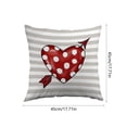 thumbnail image 3 of Funda de almohada con estampado de corazones de San Valentín | Decoración festiva para sofá y dormitorio | Funda de cojín de poliéster de 45 x 45 cm con cremallera oculta, 3 of 6