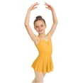 thumbnail image 2 of Girls' Solid Color Sleeveless Chiffon Skirt Ballet Dance Outfit Practice Outfit V-Neck Suspender Short Dress(Sizes 3-15), 2 of 9