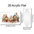 thumbnail image 3 of CoreLiving Colorful Sweet Village 2D Acrylic Flat Standing Figurine for Christmas Tabletop Decor, Vibrant Holiday House Display for Home Office, 1 Pack, 3 of 9