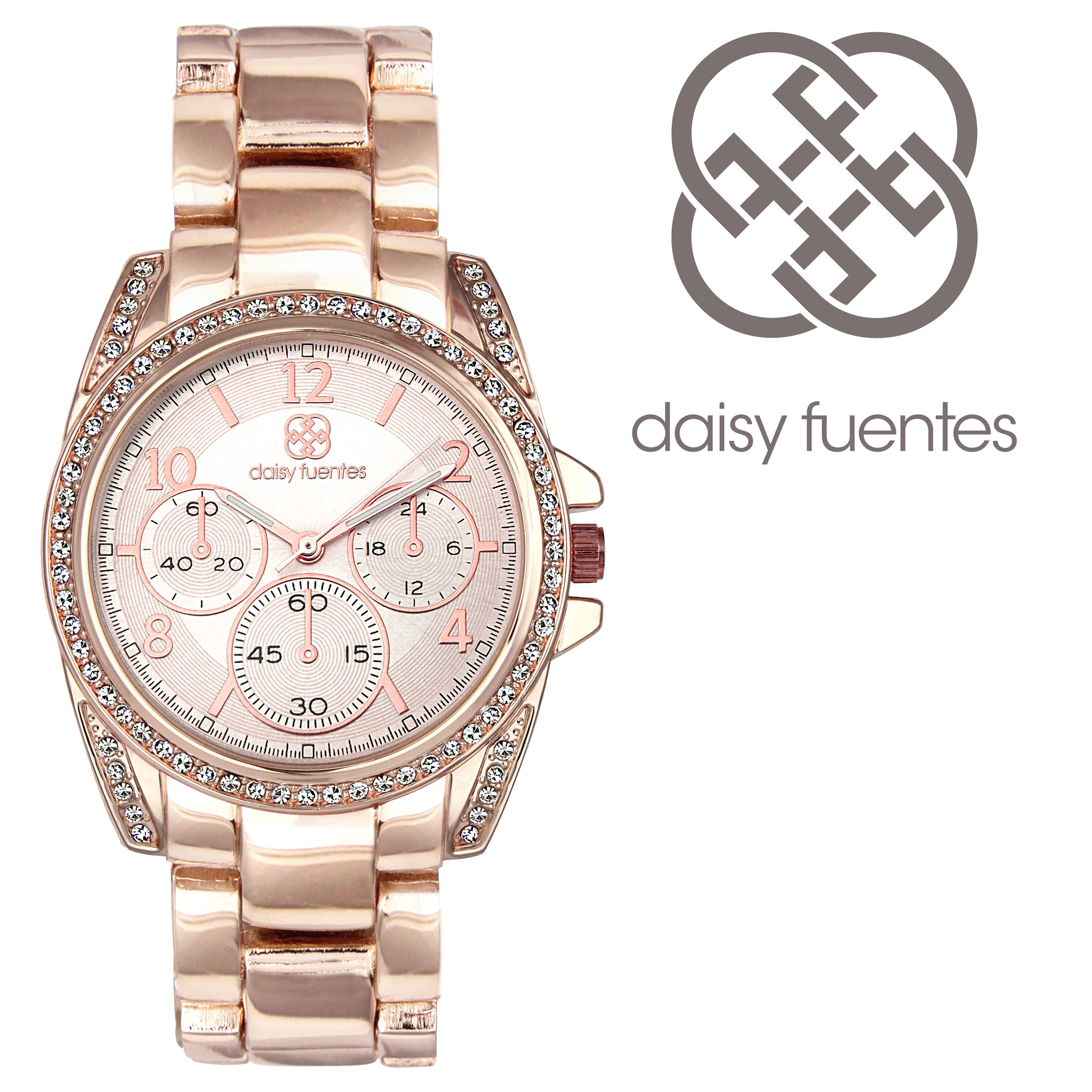 Daisy Fuentes Elegant Women's Watch with Black Dial, Diamond Accent,  Assorted Gold Bracelet - Timeless Style and Luxury