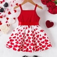 thumbnail image 2 of KPOPLK Girls Spaghetti Strap Dress Toddler Summer Dresses Kids Beach Casual Sundresses with Pockets for 1-15t(2-3 Years,Red), 2 of 5