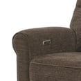 thumbnail image 5 of MCombo Wall Hugger Power Recliner Chair for Small Space RV Living Room, USB & USB-C Charging Ports, Modern Roll Arm Recliner, Fabric(Dark Brown), 5 of 10