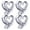 Silver, variant on YIMWNYI 18 Inch Heart-Shaped Aluminum Foil Balloons - Wedding and Valentine's Day Decorations, Durable and Lightweight Party Balloons, Set of 4