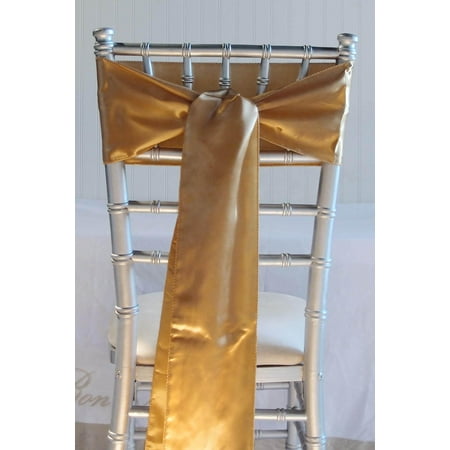 

Richland 10 Gold Satin Chair Sashes