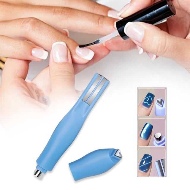 Esmalte de uñas en gel 3 en 1 con potente succión extraíble para salón de bricolaje, compacto, portátil y versátil. Herramientas de para salón de Azul