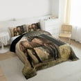thumbnail image 3 of Castle Fairy Farm Horse 3 Pieces Queen Comforter Set for Boys Girls,Rustic Farmhouse Animal Ultra Soft Bedding Sets,Vintage Cabin Cottage Bedding Comforter Set Breathable,Luxury Bedroom Decor, 3 of 8