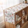 thumbnail image 6 of Pink Green Botanical 70 Inch Table Runner, Summer Watercolor Branch Flower Farmhouse Dresser Scarf Cotton & Linen Tablerunner for Dining/Kitchen Island/Holiday Party Décor 13" x 70", 6 of 9