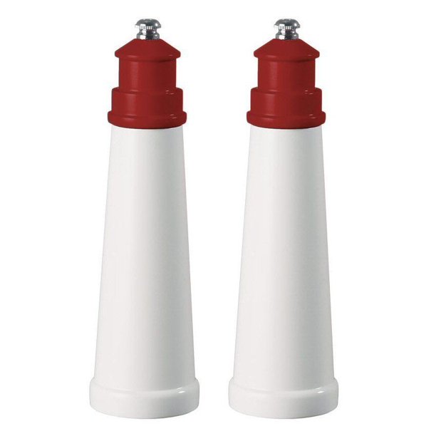 Fletchers' Mill 9" Lighthouse Pepper & Salt Mill / Grinder Set Red