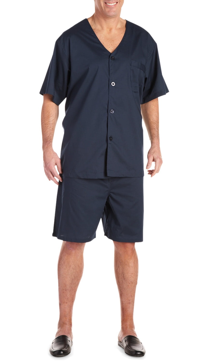 New Harbor Bay Men's Short Sleeve Short Leg Pajama Set Size 5XL Blue 2 PC NWT 