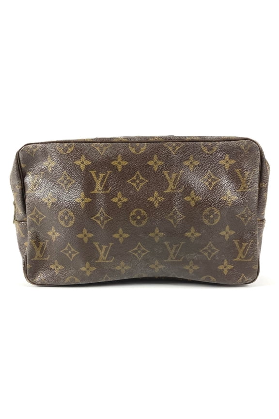 Pre-Owned LOUIS VUITTON M47522 Monogram Trousses Toilette 28 Makeup Pouch Cosmetic Clutch Bag...