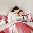 thumbnail image 4 of Homewish Fluid Ink Geometric Full Size Comforter Sets,Aesthetic Geometric Bedding Comforter Set,Red,Light Gray Reversible,3pcs,1 Comforter and 2 Pillowcases, 4 of 7