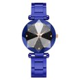 thumbnail image 1 of Reloj de pulsera de cuarzo femenino informal exquisito con reloj de aleación simple para mujer a la moda (azul), 1 of 1