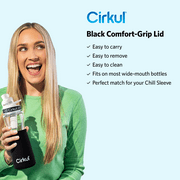 Cirkul Chill Sleeve & Comfort-Grip Lid for 22oz Bottle, Black