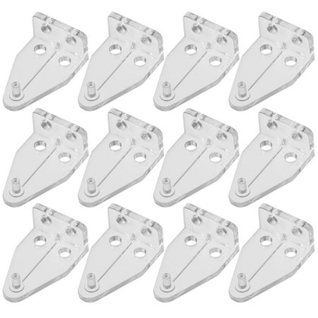 

12pcs Blind Bottom Rail Holder Hold Down Bracket Clear Blinds Brackets for Horizontal Blinds