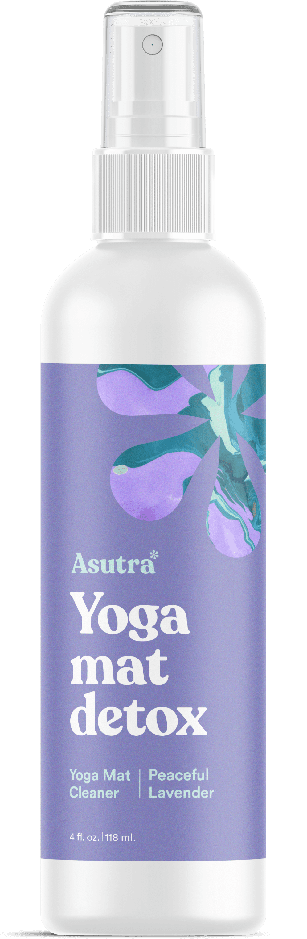 Asutra Natural Organic Yoga Mat Cleaner with Microfiber Towel, Peaceful