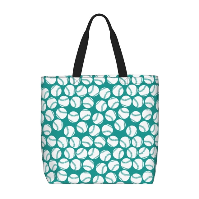 Easygdp Green Baseball Bolsa Tote para Mujer, Bolso de Hombro para Trabajo, Playa, Viajes, Compras y Supermercado