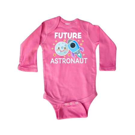 

Inktastic Future Astronaut with Spaceship and Moon Gift Baby Boy or Baby Girl Long Sleeve Bodysuit
