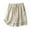 Beige, variant on Youmylove Comfort Womens Shorts Summer Thin Linen Shorts Retro Hollow Lace Elastic Waist Casual Pants Leisure Beach Shorts