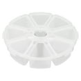 thumbnail image 1 of 8 Grids Plastic Box, Round Durable Jewelry Divider Box Portable Multipurpose Orderly  For DIY Crafts Nail Art Smart Items, 1 of 8