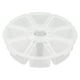 thumbnail image 4 of Organizador de cajas divisoras de joyas, 8 rejillas Caja de plástico transparente redonda Contenedor de almacenamiento divisorio para cuentas Joyas DIY Manualidades Artículos de arte de uñas, 4 of 5