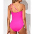 thumbnail image 3 of SURJDE One Shoulder One Piece Swimsuit for Women Tummy Control Bathing Suits Modest Full Coverage Keyhole Swimwear, 3 of 6