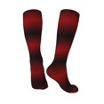 thumbnail image 4 of Easygdp Red Geometric Soccer Socks Sport Knee High Socks Calf Compression Athletic Socks for Men and Women, 4 of 9