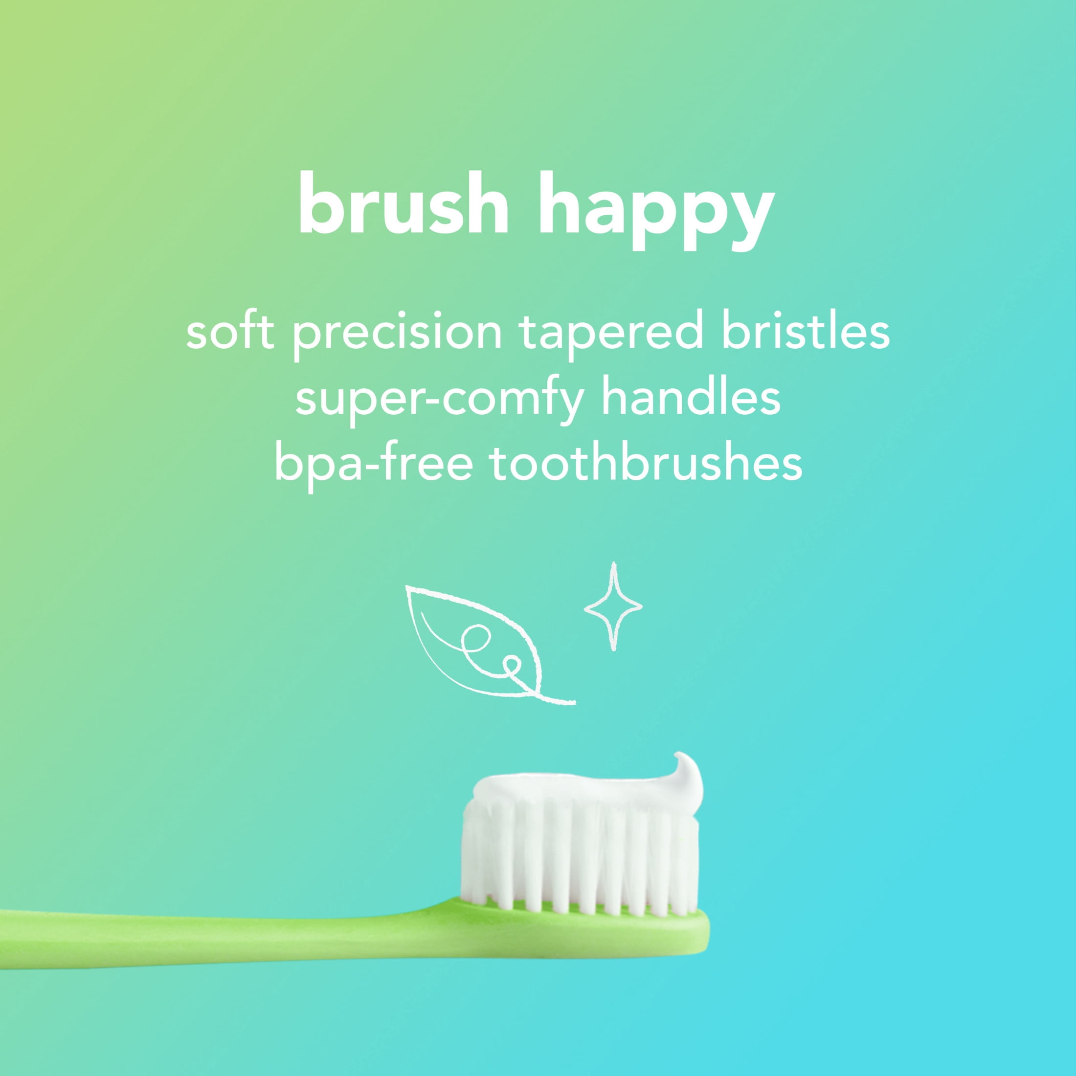hello Adult Soft Bristle Toothbrush Pack, Blue and Green, 2 Count