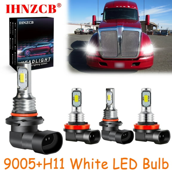 IHNZCB for Kenworth T680 T880 2013-2019 White LED Headlights Bulb High/Low Beam,9005 H11,YHB,Y05