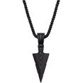 thumbnail image 1 of Collar con colgante de flecha JAMW para hombre hip hop punk rock negro, 1 of 5