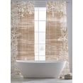 thumbnail image 4 of Brown Coastal Sheer Curtains 108 Inch Length 2 Panels Set, Summer Ocean Sea Ombre Starfish Corals Voile Window Treatment Semi Sheer Long Curtains Drapes for Bedroom/Living Room/Kitchen 52"x108"x2, 4 of 7