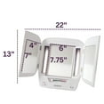 thumbnail image 5 of JERDON Modern Tri-Fold Makeup Mirror with Lights - Vanity Mirror with 5X Magnification & Multiple Light Settings - White Base - Model JGL10W, 5 of 5