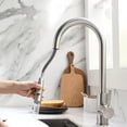 thumbnail image 2 of Brushed Nickle  Kitchen Faucet Pull Out Stainless Steel Black Kitchen Mixed Tap Kitchen Sink Tap, 2 of 7