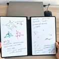 thumbnail image 2 of A5 Reusable Whiteboard Notebook Set With Whiteboard Pen Erasing Cloth Leather Memo Pad Weekly Planner Portable Stylish Office, 2 of 7