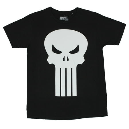 Mens Classic Single - The Punisher (Marvel Comics) Mens T-Shirt - Classic Single Color Punisher Logo