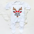 thumbnail image 1 of Body con estampado de Papá Noel para bebé, ropa de dormir para recién nacido, mono de manga larga para invierno, 1 of 4