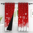 thumbnail image 2 of Lfeey Living Room Christmas Curtains 84 Inches Long, Red Blackout Curtains, 2 Panels, 2 of 6