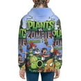 thumbnail image 4 of Plants Vs Zombies Kids Zip-Up Hoodie 3d Print Hooded Sweatshirt With Packet For Boys Girls, 4 of 7