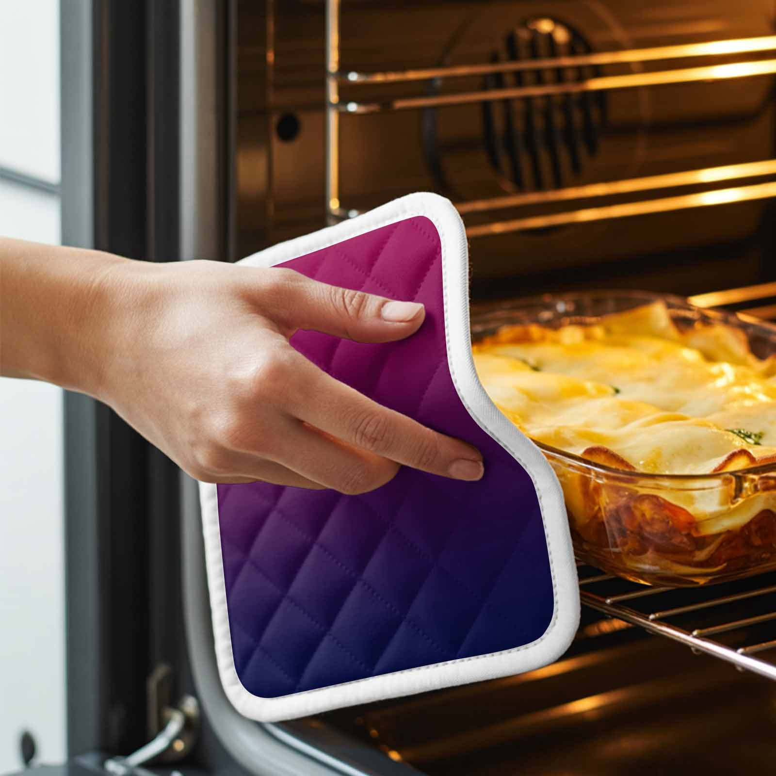 Red Black Ombre Pot Holders for Kitchen Heatproof Potholder, 5 Pack Modern Abstract Art Aesthetics Hot Pads Multipurpose Oven Pads Cloth Potholders Trivet for Cooking Baking