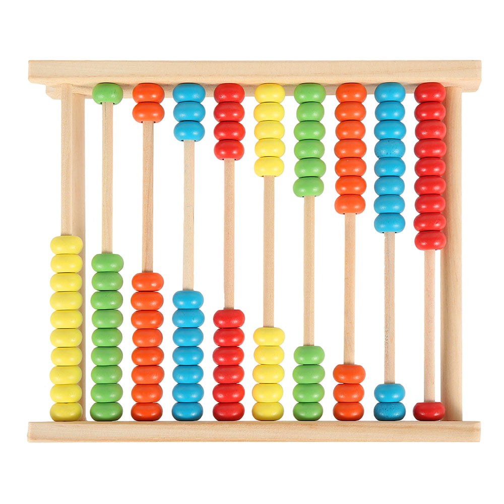 Childrens Wooden Bead Abacus Counting Frame Kids Educational Maths Toy 