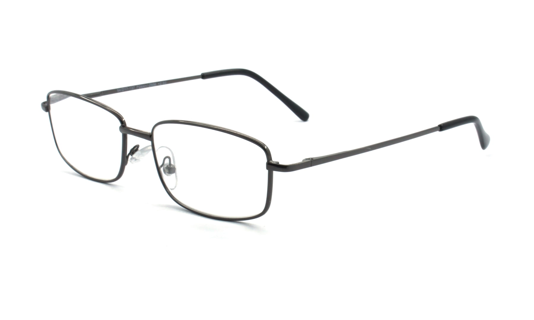 EYE ZOOM 5 Pack Unisex Rectangular Metal Reading Glasses with Spring Hinge, Mul_Color, +225